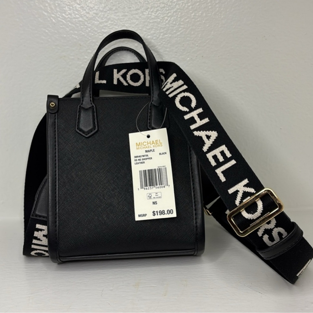 Michael Kors Mercer NWOT Black Mini Crossbody - Picture 3 of 5